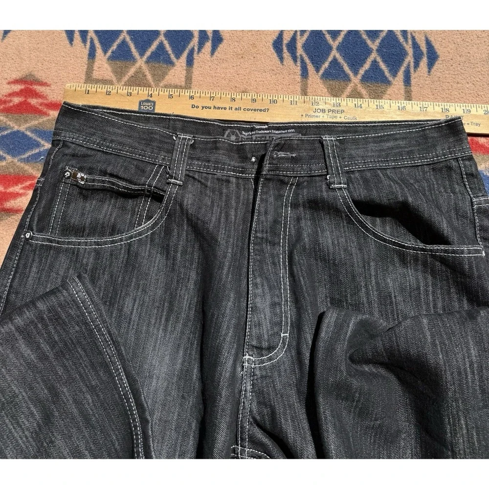 Y2K‎ Southpole 4180 Jeans Mens 38x31* Black Baggy Wide Hip Hop Skater Punk